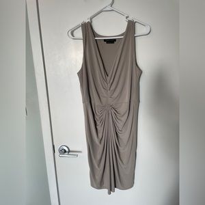 BCBG Maxazria Kahki Front Draped Dress